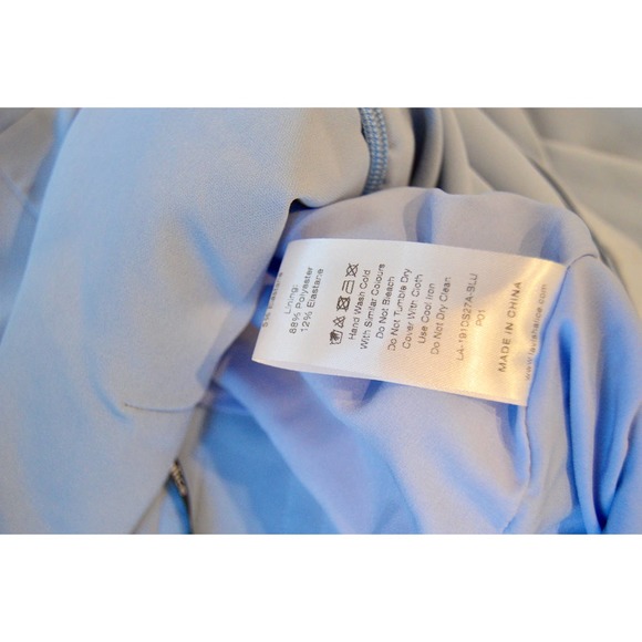 Lavish Alice Origami One-Shoulder Midi Dress Blue Midi Dress | Size 12 - Picture 7 of 9